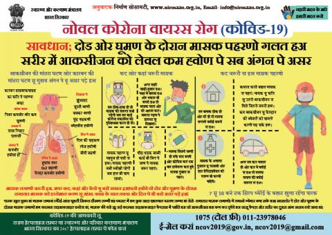 दोड ओर घूमण के दोरान मासक पहरणो गलत हअ ?
